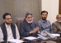 leader of opposition in the karachi metropolitan corporation kmc city council saifuddin advocate addresses a press conference at kmc office on friday photo x leader of opposition in the karachi metropolitan corporation kmc city council saifuddin advocate addresses a press conference at kmc office on friday photo x