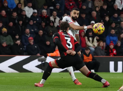 salah scores twice to seal liverpool s 2 0 triumph over bournemouth