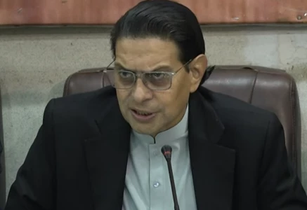 pti central secretary general salman akram raja addresses a press conference on sunday screengrab