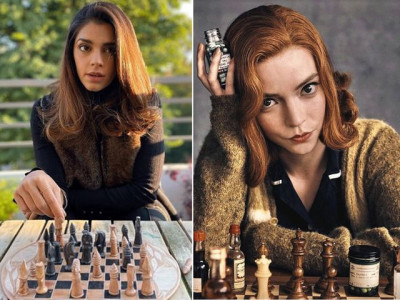 sanam saeed responds to comparisons with the queen s gambit star