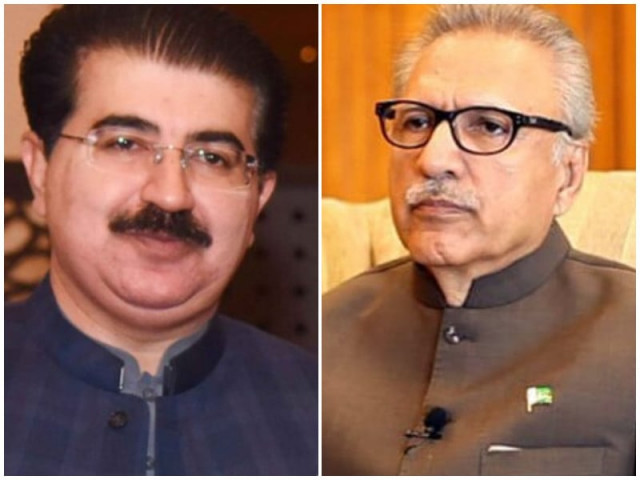 senate chairman sadiq sanjrani l and president dr arif alvi r photo file senate chairman sadiq sanjrani l and president dr arif alvi r photo file