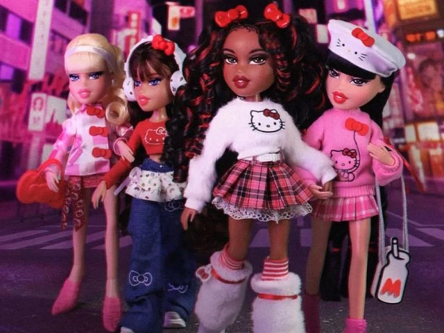 bratz causes stir by excluding sasha then adds her in hello kitty line