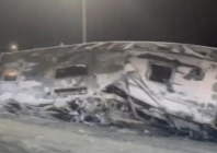 a view of the accident site after the road crash in riyadh photo afp