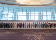 representatives of countries participating in the international meeting on saudi arabia s proposal to establish a multinational maritime defence coalition pose for a group photograph in riyadh on thursday photo x