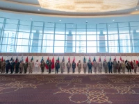 representatives of countries participating in the international meeting on saudi arabia s proposal to establish a multinational maritime defence coalition pose for a group photograph in riyadh on thursday photo x