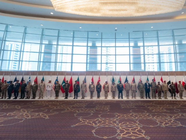 representatives of countries participating in the international meeting on saudi arabia s proposal to establish a multinational maritime defence coalition pose for a group photograph in riyadh on thursday photo x representatives of countries participating in the international meeting on saudi arabia s proposal to establish a multinational maritime defence coalition pose for a group photograph in riyadh on thursday photo x