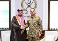 saudi ambassador to pakistan dr rajeh tami albugamy and chief of defence forces cdf and chief of army staff coas field marshal syed asim munir shaking hands during a meeting at general headquarters ghq in rawalpindi on october 19 2026