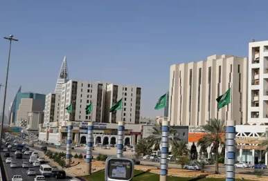 a view shows vehicles driving on a street in riyadh saudi arabia february 16 2021 photo reuters