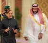 saudi crown prince mohammed bin salman meets prime minister shehbaz sharif upon his arrival in jeddah saudi arabia on april 29 2022 photo reuters
