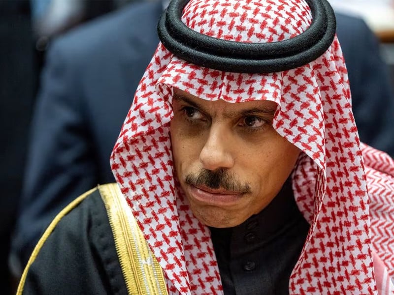 saudi arabia s foreign minister prince faisal bin farhan al saud at the united nations in geneva switzerland december 12 2023 photo reuters