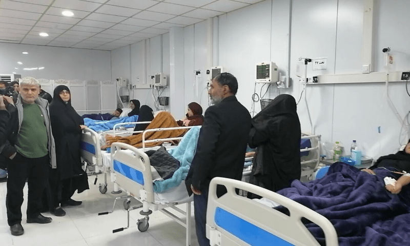 schoolsgirls were under observation in a hospital in qom following alleged poisoning photo irna