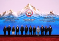 shanghai cooperation organisation sco secretary general nurlan yermekbayev belarusian president alexander lukashenko indian prime minister narendra modi iranian president masoud pezeshkian kazakh president kassym jomart tokayev chinese president xi jinping kyrgyz president sadyr japarov russian president vladimir putin pakistani prime minister shehbaz sharif tajik president emomali rahmon uzbek president shavkat mirziyoyev and director of the executive committee of the sco regional anti terrorist structure ularbek sharsheev pose for a family photo before a session of the shanghai cooperation organisation sco summit in bishkek kyrgyzstan september 1 2026 photo reuters