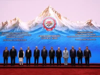 shanghai cooperation organisation sco secretary general nurlan yermekbayev belarusian president alexander lukashenko indian prime minister narendra modi iranian president masoud pezeshkian kazakh president kassym jomart tokayev chinese president xi jinping kyrgyz president sadyr japarov russian president vladimir putin pakistani prime minister shehbaz sharif tajik president emomali rahmon uzbek president shavkat mirziyoyev and director of the executive committee of the sco regional anti terrorist structure ularbek sharsheev pose for a family photo before a session of the shanghai cooperation organisation sco summit in bishkek kyrgyzstan september 1 2026 photo reuters