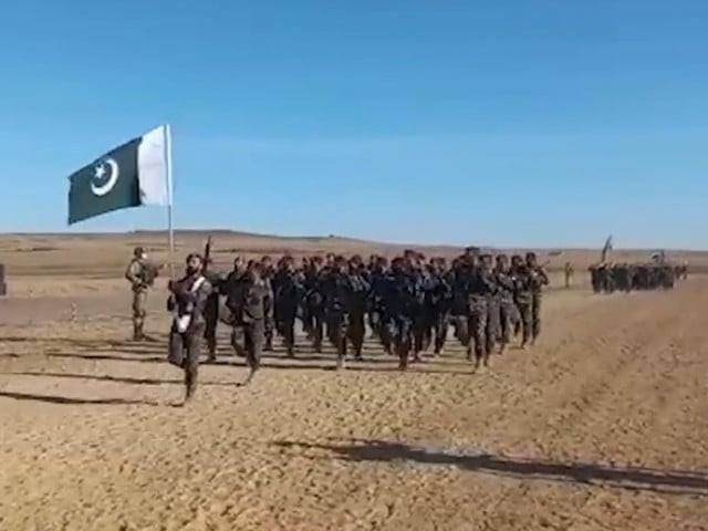 a tri services contingent of pakistan army is participating in the exercise screengrab