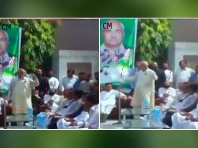 screengrab chaudhry asadur rehman addressing to participants in pml n kamalia s corner meeting