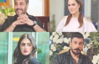 clockwise from top left adnan siddiqui nadia hussain shamoon abbasi hira mani photos file