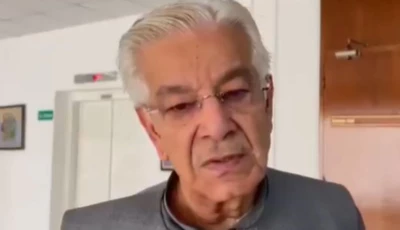 defence minister khawaja asif speaking to media screengrab