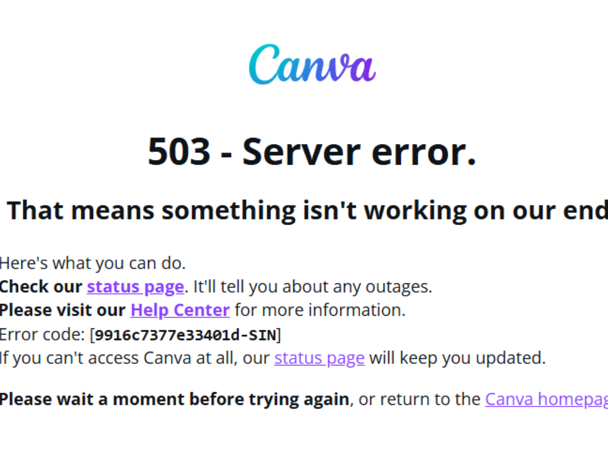 A screenshot from Canva's official website
