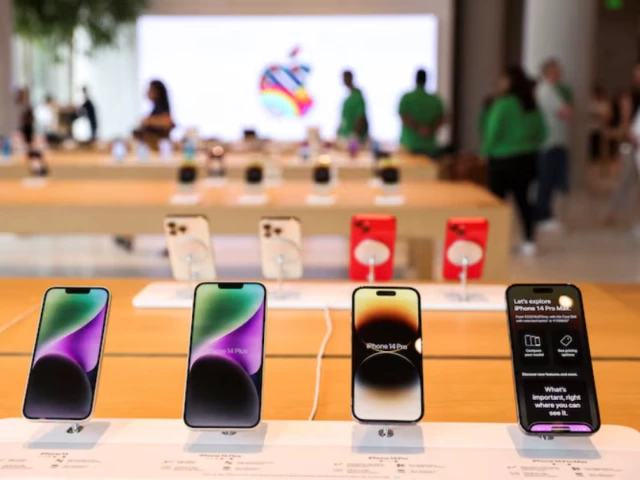 apple iphones are seen inside india s first apple retail store during a media preview a day ahead of its launch in mumbai source reuters