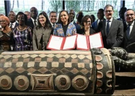 france repatriates stolen colonial era talking drum to ivory coast