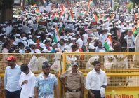 police detain indian opposition leader rahul gandhi at poll chief protest police detain indian opposition leader rahul gandhi at poll chief protest