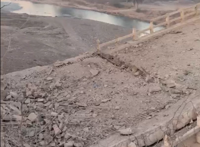 collapse of bridge in blast cuts off north waziristan village