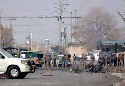 army soldiers gather at the site following millitant attacks in quetta on january 31 photo reuters