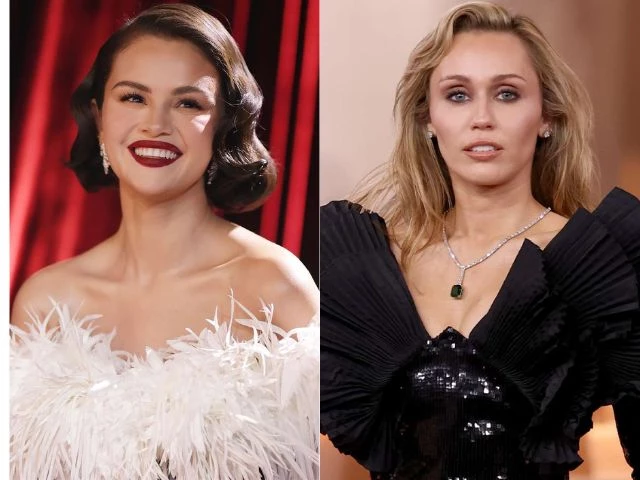 golden globes sees selena gomez and miley cyrus share reunion moment