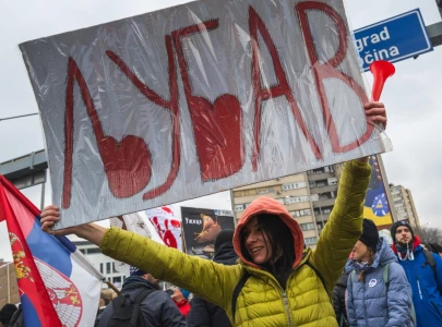 thousands mark serbian statehood day with anti corruption protest