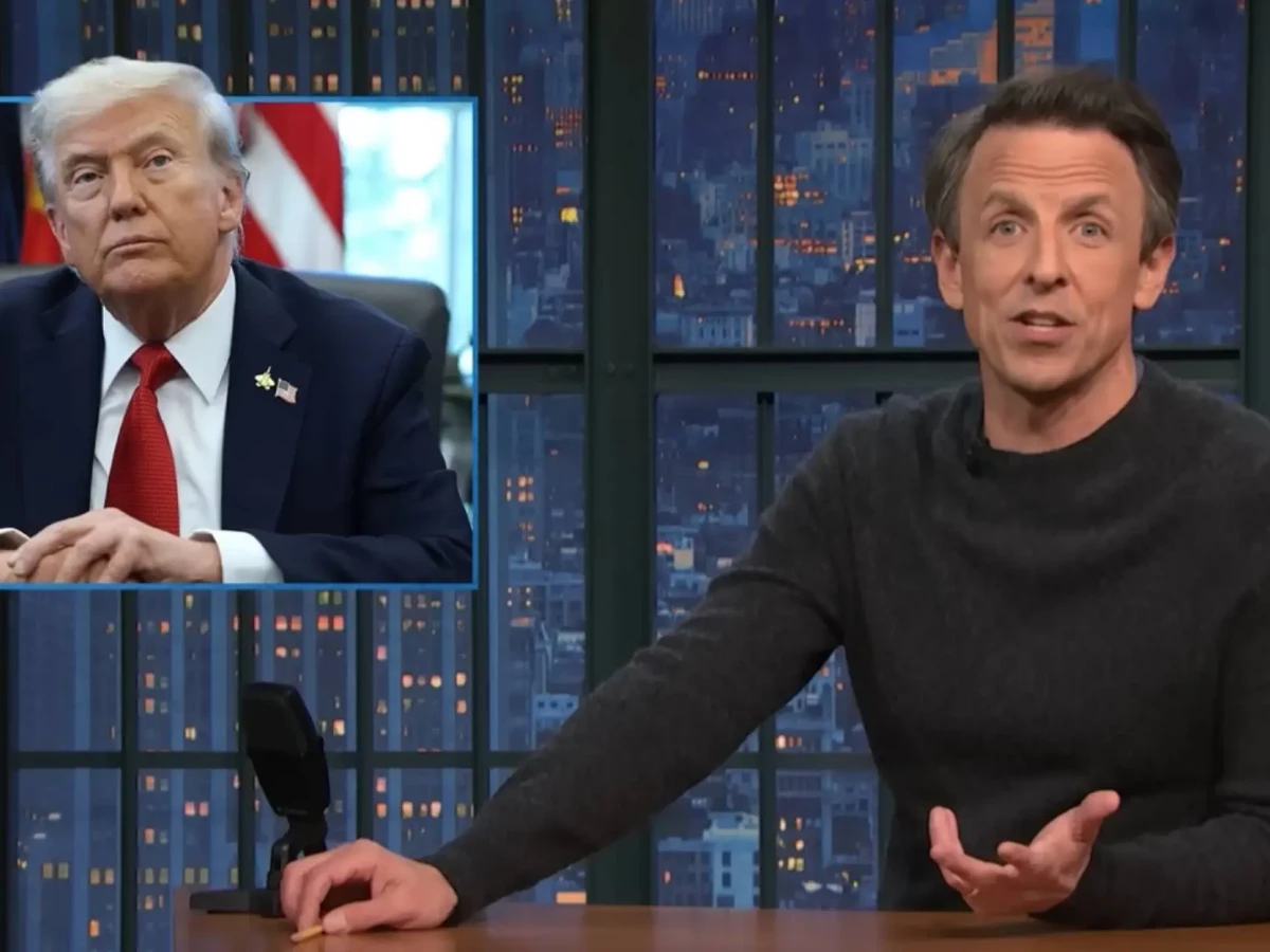 seth meyers responds to donald trump s call for nbc to fire him during latest late night episode