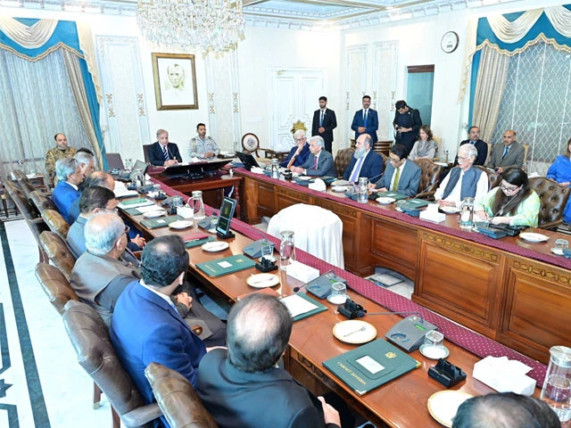 pm shehbaz sharif addressing cabinet meeting on july 30 in islamabad photo pid