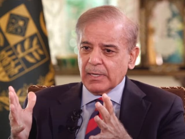 prime minister shehbaz sharif giving interview to al arabiya english photo file prime minister shehbaz sharif giving interview to al arabiya english photo file