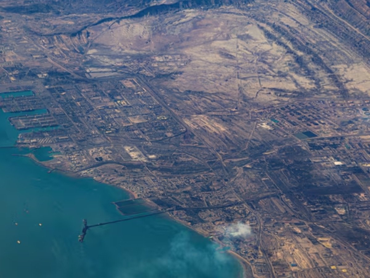 An aerial view Port of Fujairah, United Arab Emirates in the strait of Hormuz, December 10, 2023. Photo: Reuters