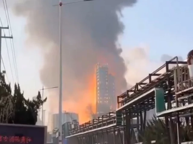 a video grab of the incident shows fire and smoke blows from the chemical plant in shandong photo scmp