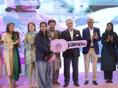 sindh govt distributes 300 pink e scooters on women s day