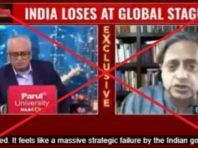 Viral video of Shashi Tharoor criticising Indian PM Modi over Pakistan’s role in US-Iran ceasefire is doctored Viral video of Shashi Tharoor criticising Indian PM Modi over Pakistan’s role in US-Iran ceasefire is doctored