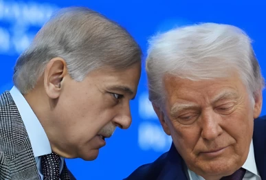 prime minister shehbaz sharifand us president donald trump at the board of peace meeting in davos on january 22 2026 photo reuters