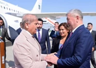 prime minister shehbaz sharif is welcomed by chairman of the cabinet of ministers of kyrgyzstan adylbek kasymaliev upon his arrival at manas international airport kyrgyzstan august 31 2026 photo government of pakistan x prime minister shehbaz sharif is welcomed by chairman of the cabinet of ministers of kyrgyzstan adylbek kasymaliev upon his arrival at manas international airport kyrgyzstan august 31 2026 photo government of pakistan x