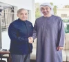 prime minister shehbaz sharif shakes hands with uae president sheikh mohamed bin zayed al nahyan during a meeting in rahim yar khan photo express
