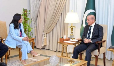 canadian foreign minister anita anand during a meeting with prime minister shehbaz sharif on monday july 20 2026 photo pid