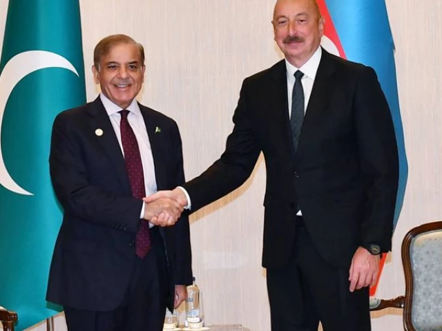 prime minister shehbaz sharif shakes hands with president of azerbaijan ilham aliyev during their meeting in samarkand uzbekistan on september 16 2022 photo app file prime minister shehbaz sharif shakes hands with president of azerbaijan ilham aliyev during their meeting in samarkand uzbekistan on september 16 2022 photo app file