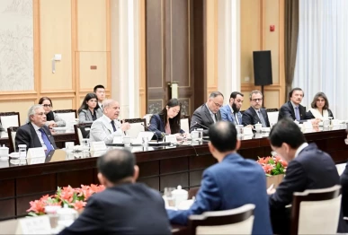 prime minister muhammad shehbaz sharif and pakistan delegation met h e wang hao and his delegation party secretary of zhejiang province in hangzhou on saturday may 23 photo ishaq dar x