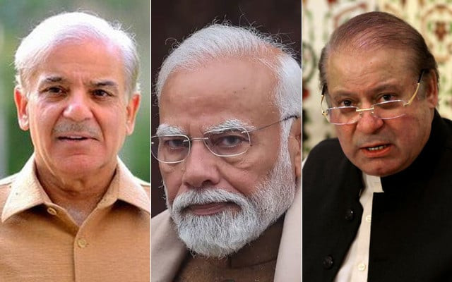 pm shehbaz sharif indian pm modi and nawaz sharif photo file pm shehbaz sharif indian pm modi and nawaz sharif photo file