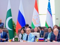 prime minster shehbaz sharif addresses the sco council of heads of state meeting in bishkek kyrgyzstan on tuesday photo pmo