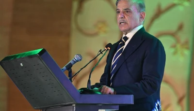 prime minister shehbaz sharif speaking during a youm e tashakur ceremony to commemorate operation bunyanum marsoos in islamabad on may 16 2025 photo ispr