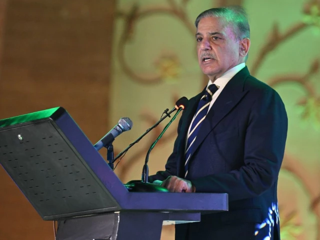prime minister shehbaz sharif speaking during a youm e tashakur ceremony to commemorate operation bunyanum marsoos in islamabad on may 16 2025 photo ispr prime minister shehbaz sharif speaking during a youm e tashakur ceremony to commemorate operation bunyanum marsoos in islamabad on may 16 2025 photo ispr