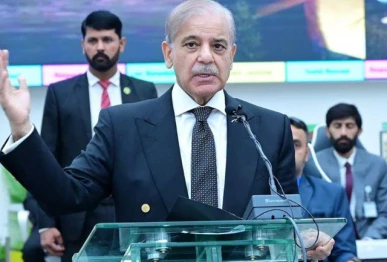 prime minister shehbaz sharif addressing the national emergency operations center at ndma hq on july 1 photo ndma website