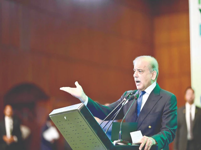 pm shehbaz sharif addresses an international youth day ceremony in islamabad photo app