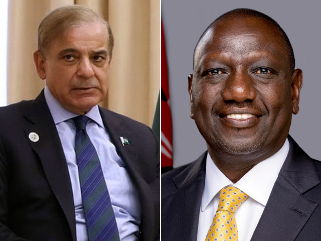 prime minister shehbaz sharif and kenyan president dr william ruto photo file prime minister shehbaz sharif and kenyan president dr william ruto photo file