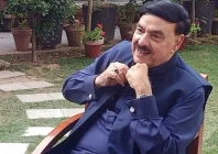 aml chief sheikh rashid ahmed is pictured during his interview with voa urdu on may 2 2022 photo voa urdu